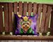 Yorkshire Terrier King Of Mardi Gras Throw Pillow Machine Washable, Indoor Outdoor Decorative Pillow For Couch, Bed Or Patio, 14Hx14W_maomaolike.com