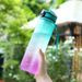 1000ml Bottle Time Scale Outdoor Fitness Sports Bike Water Cup With Straw BPA Free Home Drinking Kettle_maomaolike.com