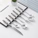 Pearl‑finish Ceramic‑handle, Light‑luxury Household Forks; Stainless‑steel Cutlery Set; High‑style Western Dinner Knife, Fork, And Spoon Set._maomaolike.com