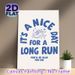 Running Motivational Painting Poster, Minimalist Blue Typographic With Running Shoes Graphic Poster, Inspiring Running Quote Decor Ideal For Home Gym_maomaolike.com
