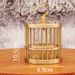 Brass Birdcage Chinese Style Living Room Entrance Wine Cabinet Office Desktop Decoration Souvenir Copper Ornament Craft Wholesale_maomaolike.com
