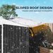 8 X 4ft Outdoor Garden Shed, Metal Shed With Air Vents And Lock For Backyard, Garden, Patio, Dark Gray_maomaolike.com