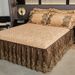 European Style Velvet Quilted Skirt Piece Winter Machine Washable Mattress Dustproof Bed Cover Single Person 1.68m_maomaolike.com