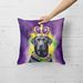 Labrador Retriever King Of Mardi Gras Throw Pillow Machine Washable, Indoor Outdoor Decorative Pillow For Couch, Bed Or Patio, 18Hx18W_maomaolike.com