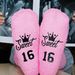 Unisex Pink dispensing socks sweet not my problem anymore_maomaolike.com