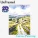 Rural Countryside Painting Poster, Soft-toned Watercolor Pastoral Landscape Poster, Serene Natural Scenery Ideal For Home Living Room, Bedroom_maomaolike.com