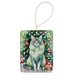 Oriental Longhair Cat By The Christmas Tree Porcelain Ornament Christmas Tree Hanging Decorations For Home Christmas Holiday, Rectangle, Gift, Multicolor_maomaolike.com