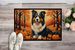 Collie Fall Doormat Front Door Mat Indoor Outdoor Rugs For Entryway, Non Slip Washable Low Pile, 24H X 36W_maomaolike.com