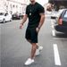Men's short-sleeved shorts two-piece sports and leisure suit_maomaolike.com