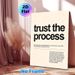 Motivational "Trust The Process" Quote Painting Poster, Minimalist Typographic Text Poster, Uplifting Inspirational Message To Build Patience And_maomaolike.com