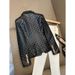 Women's Clothing Black short shoulder pads small casual suit leather jacket suit jacket female pu leather jacket female jacket _maomaolike.com