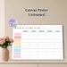 Weekly Lesson Plan Painting Poster, Pastel-toned Structured Grid Poster, Practical Organizer For Weekly Teaching Schedules, Ideal For Classroom And_maomaolike.com