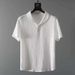 Men's Clothing White Casual Sports Suit For Men In Summer With Lapel, Fashionable, Light Luxury, Pleated Two-piece Suit, Thin And Handsome, Trendy_maomaolike.com