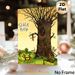 Stick Man Themed Painting Poster, Whimsical Cartoon Style Poster, Playful Stick Figures Around A Large Tree, Charming Lively Decor Ideal For Living_maomaolike.com