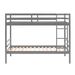 Twin Over Twin Bunk Bed With Ladder,Wooden Bunk Bed With High Guardrail And Ladder For Kids, Teens, Dorm Rooms, And Guest Rooms,No Box Spring Needed,Grey_maomaolike.com