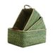 Yiran Rattan Basket Corn Husk Woven Box Home Desktop Toy Miscellaneous Organizer Storage Bin_maomaolike.com