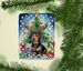 Black And Tan Dachshund Christmas Reindeer Porcelain Ornament Christmas Tree Hanging Decorations For Home Christmas Holiday, Rectangle, Gift, Multicolor_maomaolike.com