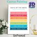 Days Of The Week Multilingual Painting Poster, Vibrant Color-coded Multilingual Days Chart Poster, Useful For Language Learning, Ideal For Study_maomaolike.com