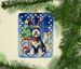 Schnauzer Christmas Reindeer Porcelain Ornament Christmas Tree Hanging Decorations For Home Christmas Holiday, Rectangle, Gift, Multicolor_maomaolike.com
