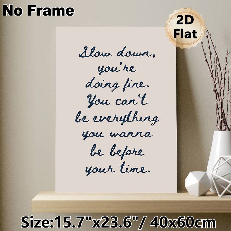 Inspirational Motivational Quote Painting Poster, Minimalist Handwritten Text Poster, Gentle Encouraging Words To Bring Comfort, Suitable For Bedroom_maomaolike.com