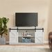 58" Farmhouse TV Stand And Entertainment Center For Televisions Up To 65 Inchs,with Sliding Barn Doors And Storage Cabinets,White_maomaolike.com