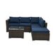 Patio Furniture, Outdoor Furniture, Seasonal PE Wicker Furniture, 4 Set Wicker Furniture With Tempered Glass Coffee Table,_maomaolike.com