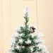 6ft Unlit Snow-Dusted Full Fir Artificial Christmas Tree With Realistic Branches, 61 Pine Cones And 800 Tips_maomaolike.com