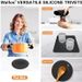 Silicone Trivet Mats - 1Heat Resistant Pot Holders, Multipurpose Non-Slip Hot Pads For Kitchen Potholders, Hot Dishers, Jar Opener, Spoon Holder, Food Grade Silicone & BPA Free (Black)_maomaolike.com