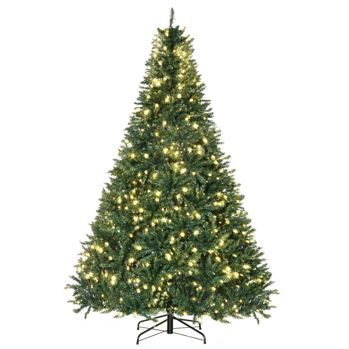 7ft Pre-Lit Full Douglas Fir Artificial Christmas Tree With Realistic Branches, 700 Warm White LED Lights And 2154 Tips_maomaolike.com