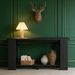 Farmhouse Console Table, 63" Narrow Entryway Table With Thickened Tabletop_maomaolike.com