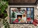 Pomeranian Cozy Christmas Doormat Front Door Mat Indoor Outdoor Rugs For Entryway, Non Slip Washable Low Pile, 24H X 36W_maomaolike.com