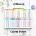 Multiplication Tables 1 To 10 Painting Poster, Color-coded Clear Educational Poster, Practical Math Learning Aid Ideal For Study Room, Home Learning_maomaolike.com