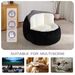 Oversized Bean Bag Chairs,Multicolor Fur Couch Filled With Shredded Sponge,Large Lounger Sofa For Living Room,No Assembly Required , Black+White+Grey_maomaolike.com