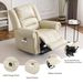 Futon Sofa Bed, Velvet Futon Couch For Living Room, Recliner Sleeper Sofa Bed With 2 Cup Holders, Removable Armrests, Metal Legs, Cream_maomaolike.com