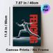 Fencing Themed Painting Poster, Bold Dramatic Fencer Action Poster, Stylish Sports-inspired Decor Ideal For Gym, Sports Room And Home Wall_maomaolike.com