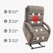 Recliner Chair For Adults, Massage Fabric Small Recliner Home Theater Seating With Lumbar Support, Adjustable Modern Reclining Chair With Padded Seat Backrest For Living Room, Brown_maomaolike.com
