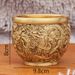 Brass Cylinder Dragon Pattern Double Phoenix Rice Attracting Living Room Entrance Hall Treasure Bowl Metal Crafts Copper Ornaments_maomaolike.com