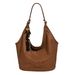Elegant 2026 Fall/Winter New Frosted Tote Soft Leather Shoulder Fashionable Underarm Bag, Versatile Commuting Bag_maomaolike.com