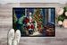 Keeshond And Santa Claus Doormat Front Door Mat Indoor Outdoor Rugs For Entryway, Non Slip Washable Low Pile, 24H X 36W_maomaolike.com