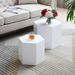 Coffee Tables,MDF With Ash/oak/walnut Veneer Side Table/coffee Table/end Table/nesting Table Set Of 2 For Living Room,office,bedroom, White, 2Colors_maomaolike.com