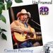 Country Singer Live Performance Painting Poster, Warm-toned Vintage Stage Show Scene Poster, Captures Authentic Live Performance Vibe, Ideal For Music_maomaolike.com