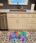 Old English Sheepdog Hippie Dawg Memory Foam Kitchen Mat Machine Washable Anti-Fatigue Mat Cushion Comfort Bath Mat Or Kitchen Rug_maomaolike.com