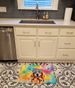 Golden Retriever Hippie Dawg Memory Foam Kitchen Mat Machine Washable Anti-Fatigue Mat Cushion Comfort Bath Mat Or Kitchen Rug_maomaolike.com