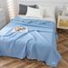100% Cotton Waffle Weave Blanket - Summer Weight Throw Sofa/Bed Multi-Use Lightweight Cover For Nap Travel & Air_maomaolike.com