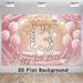 Glitter Pink 13th Birthday Party Banner - 2D Flat Polyester Backdrop With Diamond Design, Wall Hanging Photo Props, Party Decor_maomaolike.com