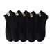 5 Pairs/Set Black And White Socks Men's Socks Wear Absorbent Short Tube Thin Low Top Shallow Mouth Sports Socks_maomaolike.com