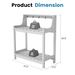 Potting Benches For Outside, HDPE Garden Potting Table All Weather, Outdoor Potting Table With Storage For Patio, Backyard, Garden, White_maomaolike.com