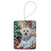 Maltese Christmas Porcelain Ornament Christmas Tree Hanging Decorations For Home Christmas Holiday, Rectangle, Gift, Multicolor_maomaolike.com