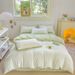 Wholesale INS Japanese Simple Striped Pure Jacquard Four-Piece Nordic Style Full Yarn-Dyed Washed Cotton 4-Piece Set_maomaolike.com
