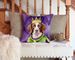 Brittany Spaniel King Of Mardi Gras Throw Pillow Machine Washable, Indoor Outdoor Decorative Pillow For Couch, Bed Or Patio, 14Hx14W_maomaolike.com